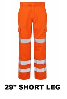 picture of Pulsar Flame Retardant Antistatic Orange Hi-Vis Combat Trouser - Short Leg - PR-PRARC07-SHL