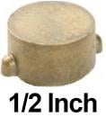 picture of Horobin 1/2 Inch Brass Cap For 1.5 to 6 Inch Drain Plugs - [HO-79025]