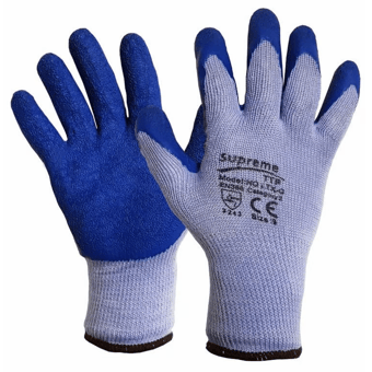 Picture of Supreme TTF Grey/Blue Latex Coated Gloves - HT-HQLTX-G - (NICE)