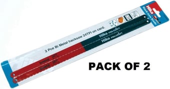 picture of Hilka - 300mm Bi Metal Hacksaw Blades 24 TPI - Pack of 2 - [CI-BL02P]