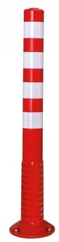 picture of TRAFFIC-LINE FLEX-back Traffic Posts - 80mm dia. x 1000mmH - Complete with 200mm dia. Base - [MV-290.28.332]