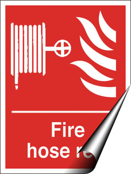 picture of Fire Hose Reel Sign LARGE - 300 X 400Hmm - Self Adhesive Vinyl - [AS-FI10-SAV]