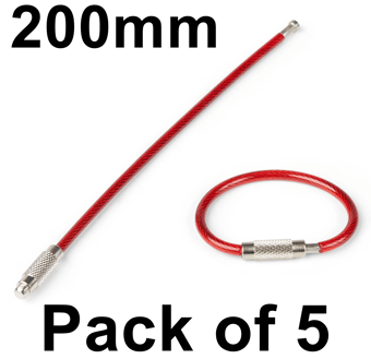 picture of Gripps Screwlock Cable - 4mm x 200mm - Pack of 5 - [GPS-H01033-5]