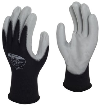 picture of Shield GH100 PU Palm Coated Glove - Black/Grey - Pair - BM-GH100