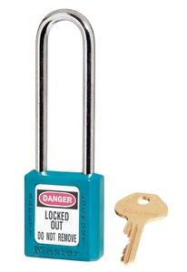 picture of Master Lock Teal Green Zenex 410LTTEAL Long Shackle Lockout Padlock - [MA-410LTTEAL]