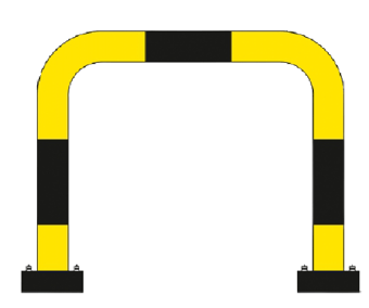 Picture of BLACK BULL FLEX Protection Guard - Indoor Use - (H)640 x (W)750mm - Yellow/Black - [MV-196.27.339]