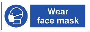 Picture of Face Mask Sign LARGE - 600 x 200Hmm - Self Adhesive Vinyl - [AS-MA52-SAV]
