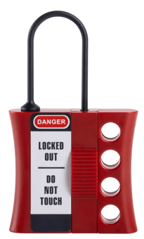 picture of Master Lock Plastic Lockout Hasp with 3mm Shackle - Red - [MA-S442]