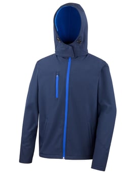 picture of Result Core Men's Navy/Royal TX Performance Hooded Softshell Jacket - BT-R230M-NAV/ROY