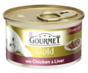 picture of Gourmet Gold Chicken & Liver Chunks in Gravy Wet Cat Food 85g - Pack of 12 - [BSP-573306]