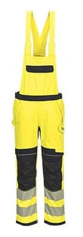 picture of Portwest FR420 - PW3 Modaflame Work Hi-Vis Multi-Norm FR Bib and Brace - Yellow/Black - PW-FR420YBR