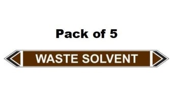 picture of Flow Marker - Waste Solvent - Brown - Pack of 5 - [CI-13489]
