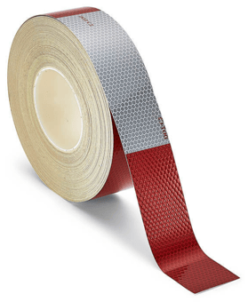 Picture of Heskins Glass Bead DOT Tape Red/White - 50mm x 45.7m - [HE-H6602A-50]