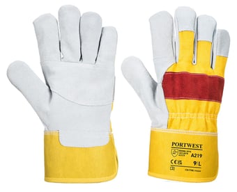 Picture of Portwest A219 Classic Chrome Rigger Yellow/Red Gloves - Box Deal 120 Pairs - [IH-PWA219YREXL]