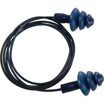 picture of Portwest EP07 Detectable TPR Corded Ear Plugs - Box of 50 Pairs - [PW-EP07BLU]