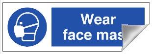 picture of Face Mask Sign LARGE - 600 x 200Hmm - Self Adhesive Vinyl - [AS-MA52-SAV]