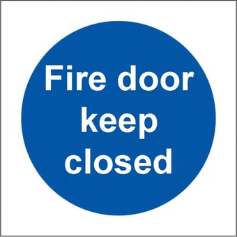 Picture of Fire Door Keep Closed - BS5499 Part 1 & 5 - 100 X 100Hmm - Rigid Plastic - [AS-MA155-RP]