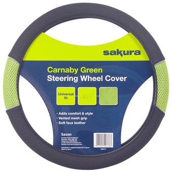 picture of Sakura Carnaby Steering Wheel Cover - Green - [SAX-SS5317]