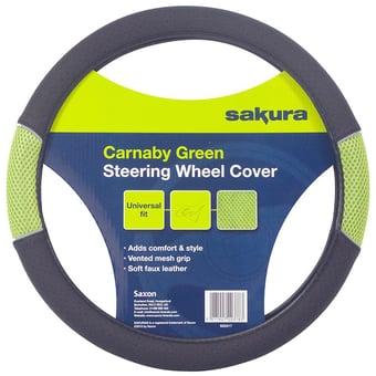 Picture of Sakura Carnaby Steering Wheel Cover - Green - [SAX-SS5317]