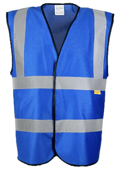 Picture of Hi-Vis Waistcoat - Blue - With 50mm Width Reflective Tape - BI-61 - (DISC-W)