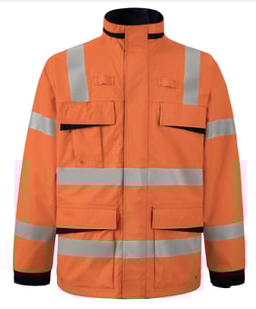 picture of Phoenix-FR Hi Vis Arc Waterproof Jacket Orange/Navy - FU-JK471-000-208