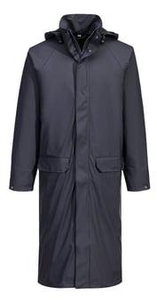 picture of Portwest S658 - Flexatex Chem Long Coat - Navy - PW-S658NVR