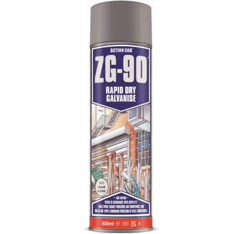 picture of Spray - ZG-90 Cold Zinc Galvanising Paint - Silver Finish Colour - 500ml - [AT-1785] - (PS)