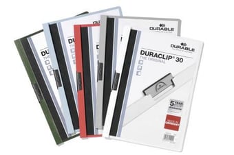 Picture of Durable - DURACLIP 30 Clip Folder - A4 - Assorted - Pack of 25 - [DL-220000]