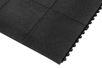 picture of Cushion Link Solid Top Nitrile Anti-Fatigue Mat Black 92cm x 92cm - [BLD-CLS36NFR]