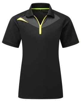 picture of Portwest DX409 - DX4 Women's Polo Shirt S/S - Black - PW-DX409BKR
