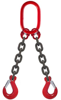 Picture of 7mm Double Leg Grade 80 Chain Sling with Hooks - Working Load Limit: 2.12t - [GT-CS7DL]