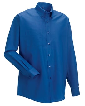 picture of Russell Collection Men's Bright Royal Long Sleeve Easy Care Oxford Shirt - BT-932M-BRB