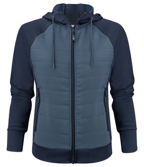 picture of James Harvest Ladies Keyport Full Zip Hooded Hybrid Jacket - Navy - BT-HAR2122044-H600