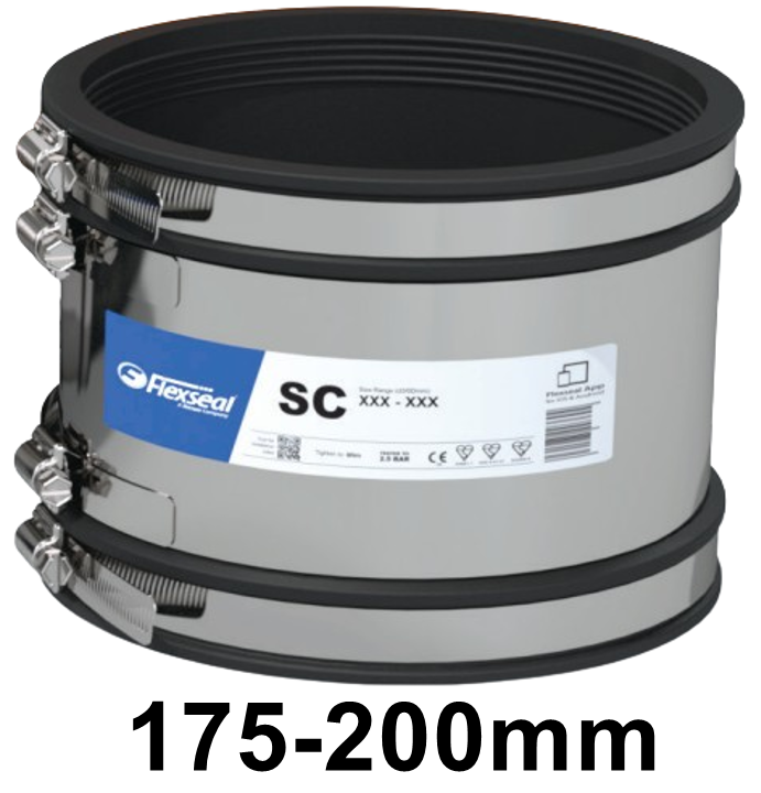 Fernco Shear Banded Coupling - Size 175-200mm - [FRN-SC200]