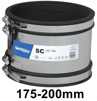 picture of Fernco Shear Banded Coupling - Size 175-200mm - [FRN-SC200]