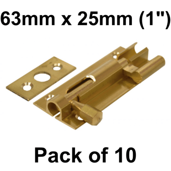 picture of PB Wide Necked Barrel Bolt - 63mm x 25mm (1") - Pack of 10 - [CI-DB151L]