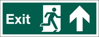 picture of Exit Pointing North Sign - 400 x 150Hmm - Rigid Plastic - [AS-SA45-RP]