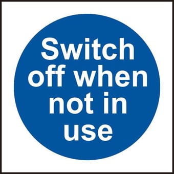picture of Spectrum Switch off when not in use – SAV 150 x 150mm - SCXO-CI-11354