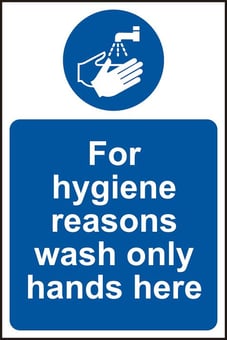 Picture of Spectrum For hygiene reasons wash only hands here - RPVC 200 x 300mm  - SCXO-CI-11487