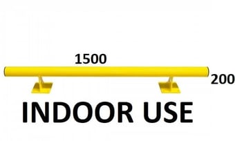 picture of BLACK BULL Raised Collision Protection Bars - Indoor Use - 200 x 1,500mmL - Yellow - [MV-202.24.306]