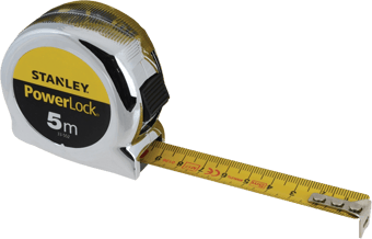 Picture of Stanley Tools - PowerLock Classic Tape 5m (Width 19mm) - [TB-STA033552]