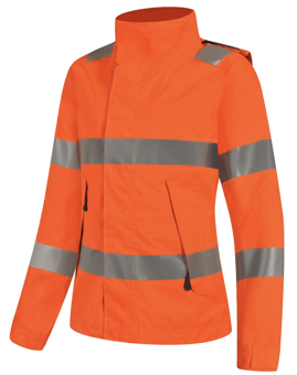 Picture of Aqua Ladies Hi-Vis Orange Waterproof Jacket - FU-JK979-OR