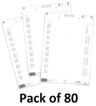 picture of Insert Sheets for Logistic Pockets - 140/90 x 65 mm - White - Pack of 80 - [DL-101002]