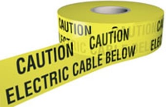 picture of Underground Tape - Caution Electric Cable Below - 150mm x 365m - [AS-UNDER1]