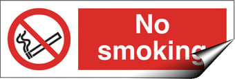 picture of No Smoking Sign MEDIUM - 300 X 100Hmm - Self Adhesive Vinyl - [AS-PR1-SAV]