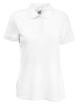 Picture of Fruit Of The Loom White Ladyfit Standard 65/35 Polo - AP-F63212-WH