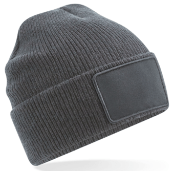 picture of Beechfield Removable Patch Thinsulate Beanie - Graphite Grey - [BT-B540-GPHG]