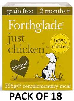 picture of Forthglade Just Chicken Grain Free Wet Dog Food 18 x 395g - [CMW-FGNMC0]