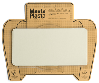 Picture of MastaPlasta Leather Repair Patch Large Plain Ivory 20cm x 10cm - [MPL-IVORYPLAIN200X100]