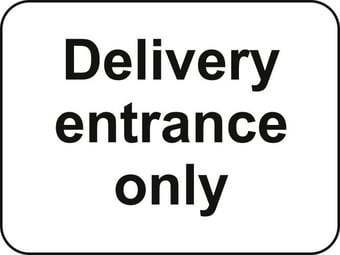 picture of Spectrum 600 x 450mm Dibond ‘Delivery Entrance Only’ Road Sign - With Channel – [SCXO-CI-13119]